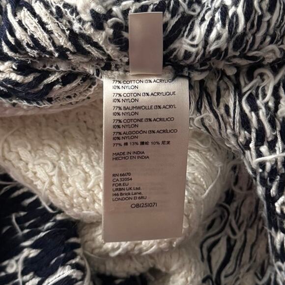 New Free People Midnight Beach Pullover in Evening Ivory Combo Women's Size L - Picture 7 of 10